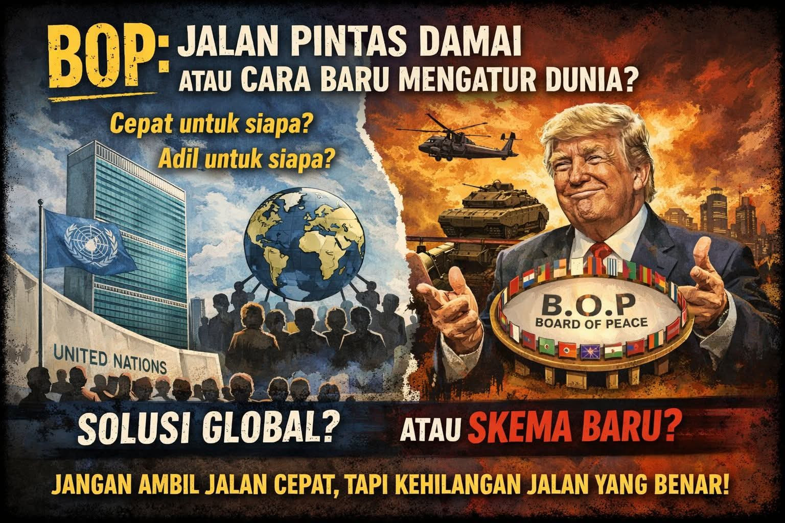 BOP: Jalan Pintas Damai atau Cara Baru Mengatur Dunia?