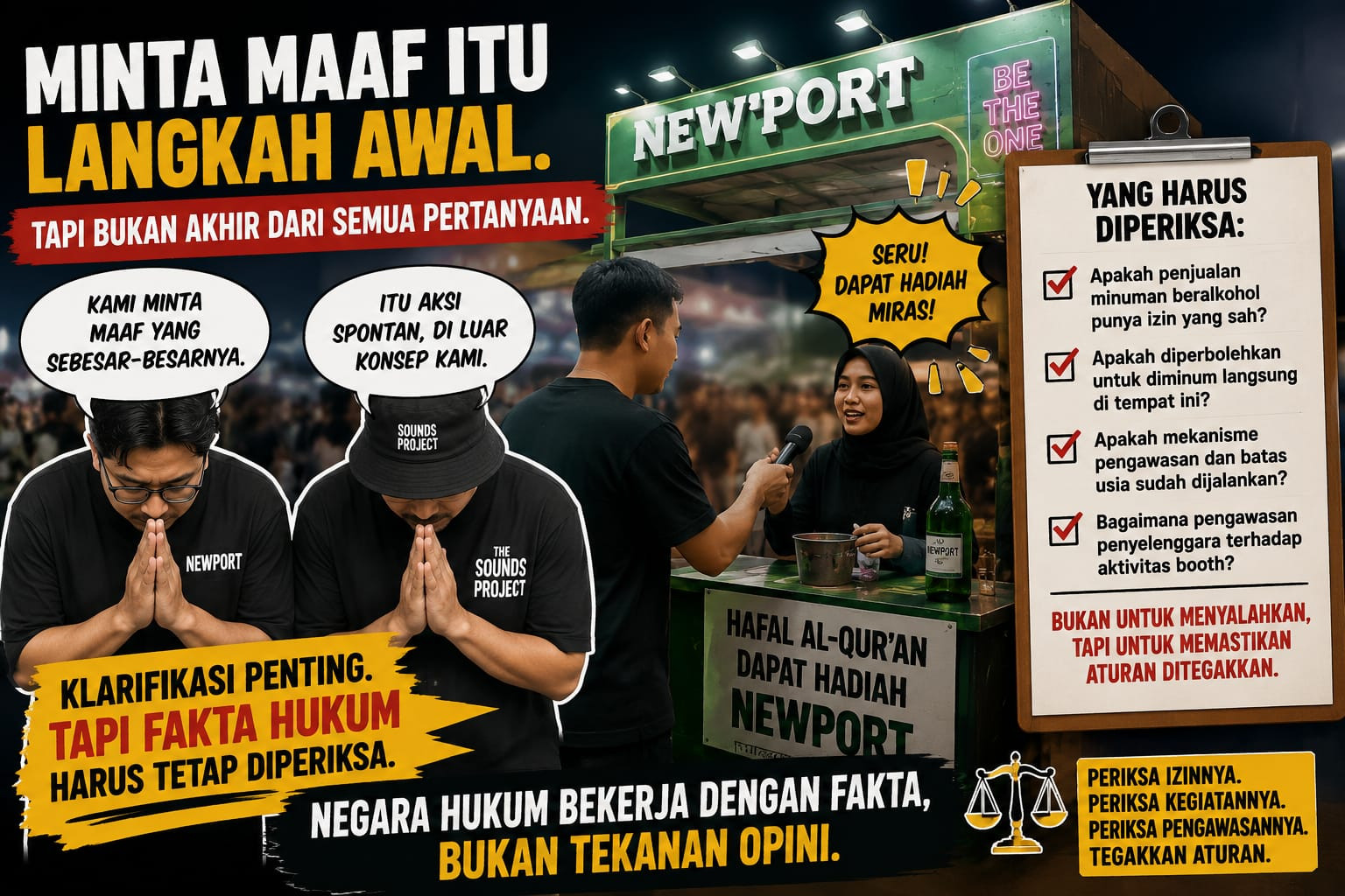 Booth Newport di Ancol: Jangan Berhenti pada Permintaan Maaf, Periksa Legalitasnya
